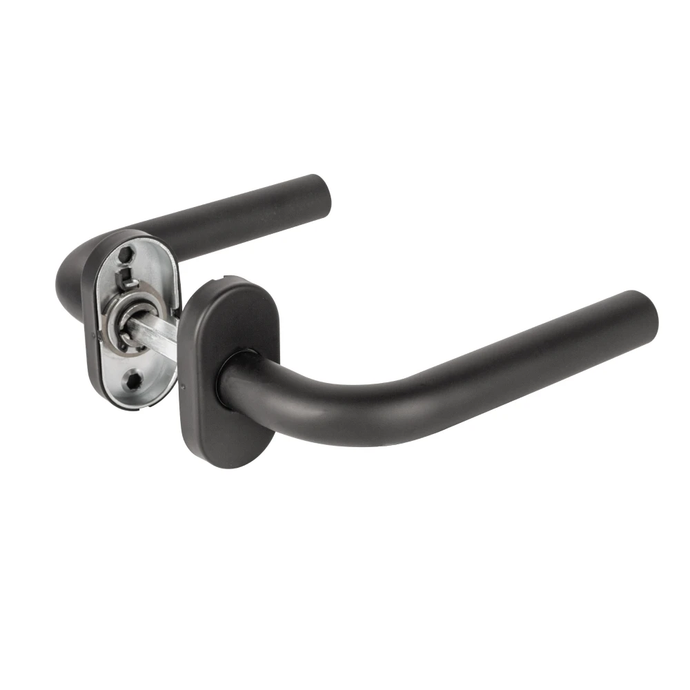 Фото Ручка раздельная R.DSS201-0201P/19 INOX 201 BLACK (овальное основание)