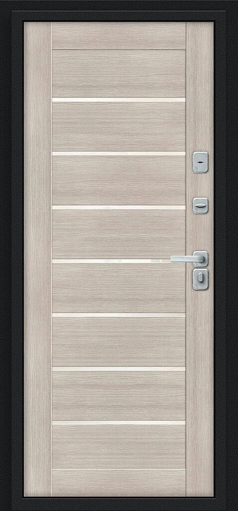 Входная дверь Thermo Техно Декор-2 Букле черное/Cappuccino Veralinga BR5309 внутренняя сторона