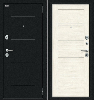 Дверь Браво Сити Kale Букле черное/Nordic Oak