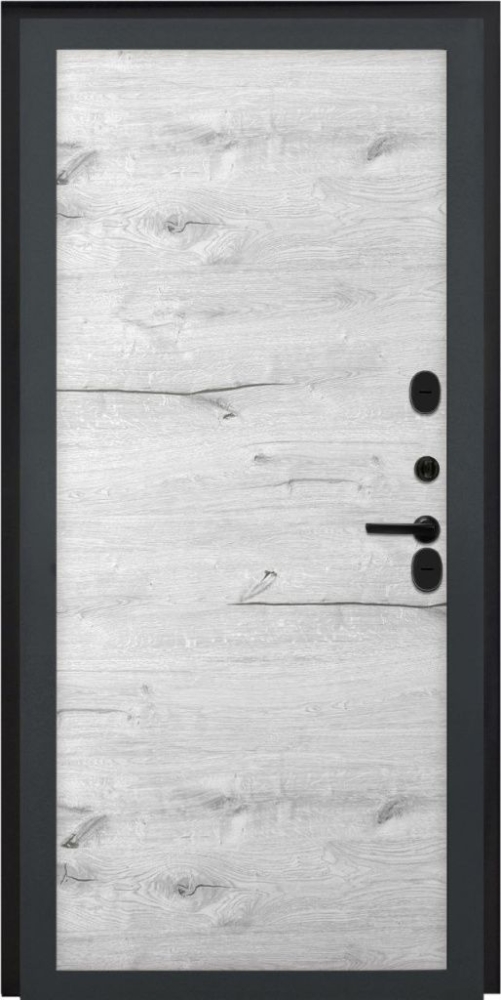 Входная дверь ДвериПРО L-Термо серебро Без фрезеровки Дуб арктик горизонт DPRO196718 внутренняя сторона